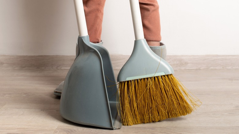 close up of broom