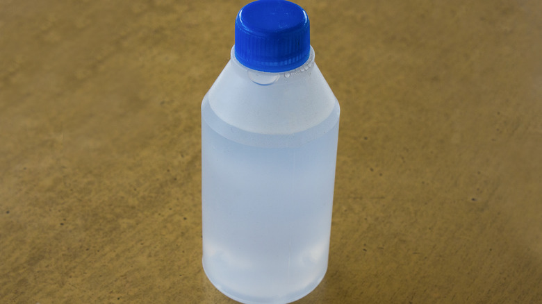 hydrogen peroxide on table