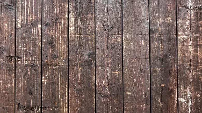 scuffed dark wood