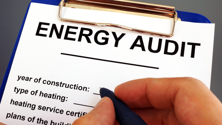 Energy audit paperwork