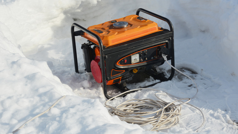 generator in the snow