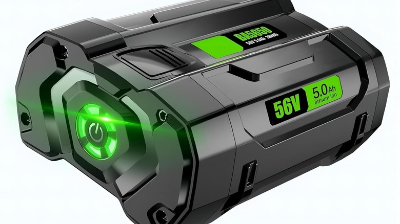 The EGO 56V lithium ion battery