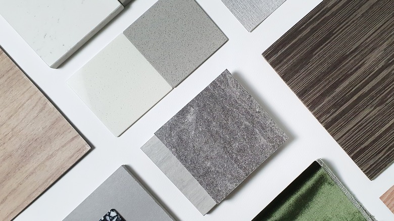 Interior materials including terrazzo tiles