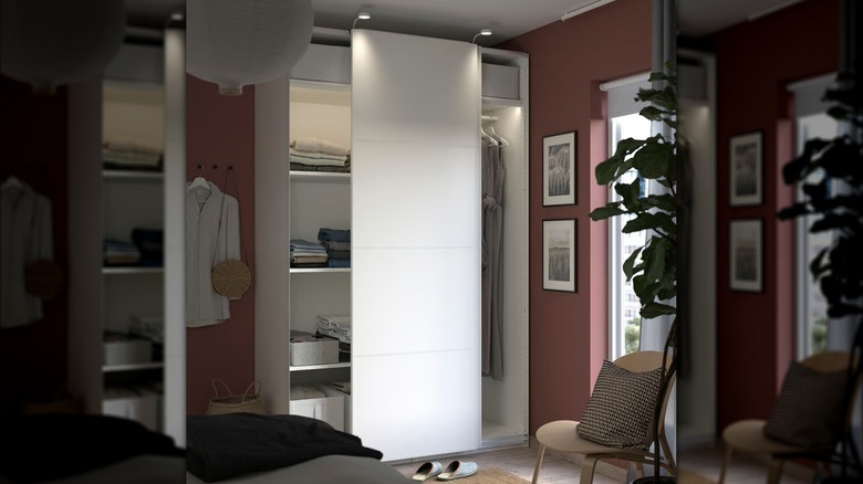 Product image of PAX wardrobe with KOMPLEMENT interior organizers from IKEA