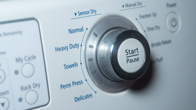 Dryer settings including perm press