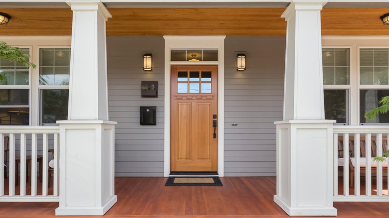 Wooden front door