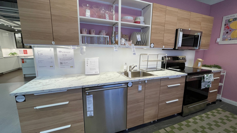 IKEA kitchen cabinet display