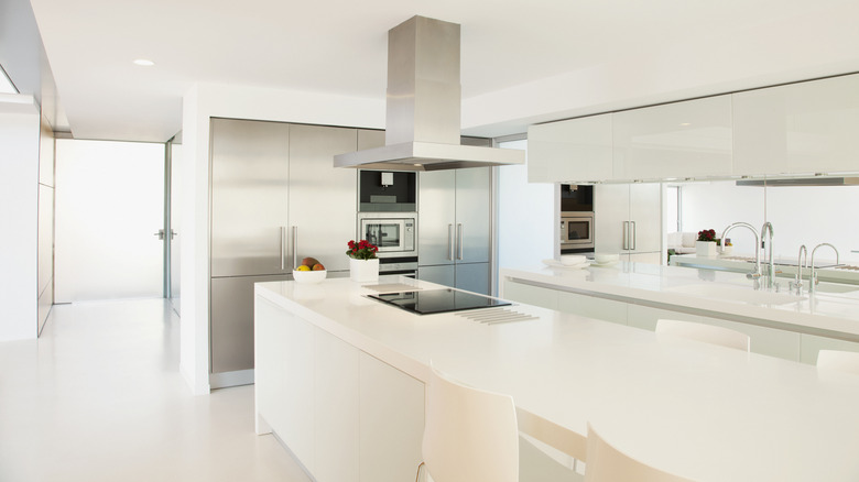 All white modern kitchen