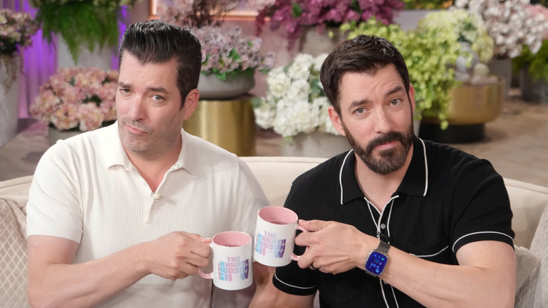 Property Brothers Jonathan Scott and Drew Scott appear on "The Jennifer Hudson Show" November 7, 2024 in Burbank, California.