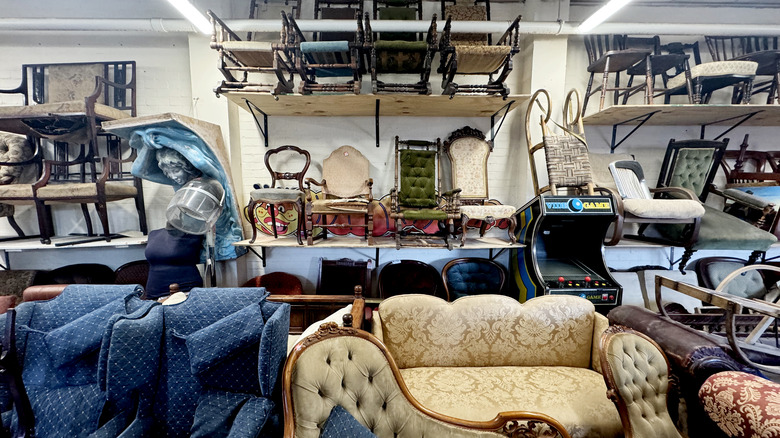 Assorted furniture in a secondhand shop