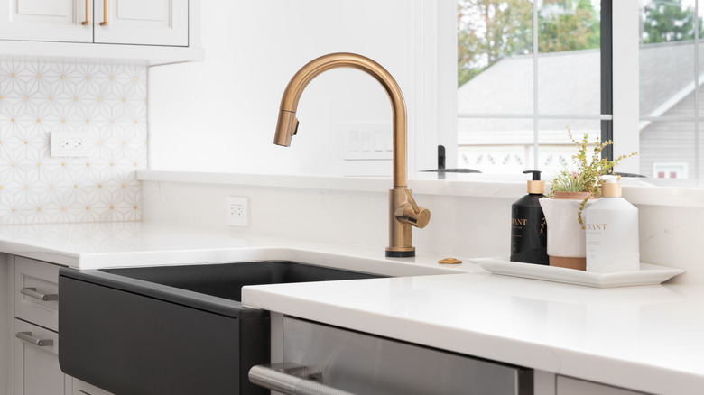 Kitchen sink and window