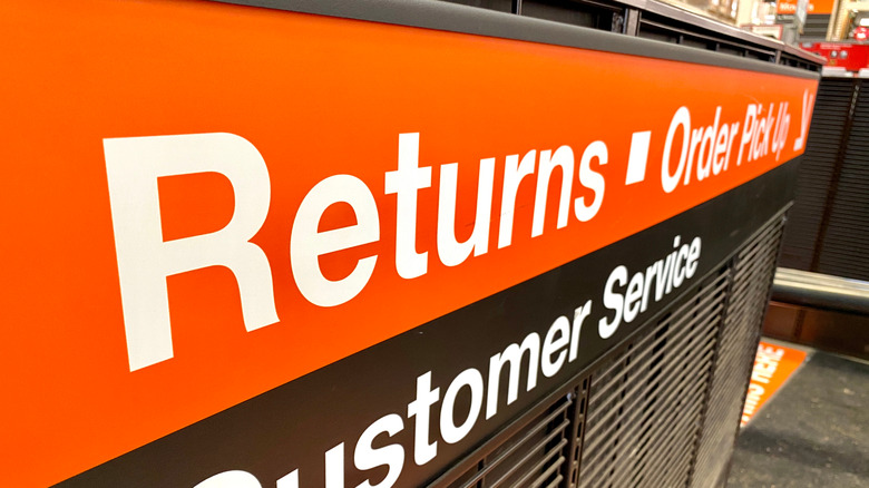 Home Depot return locker