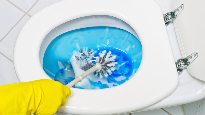 Toilet clearance self cleaner