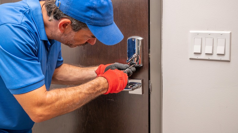 repairing a door lock