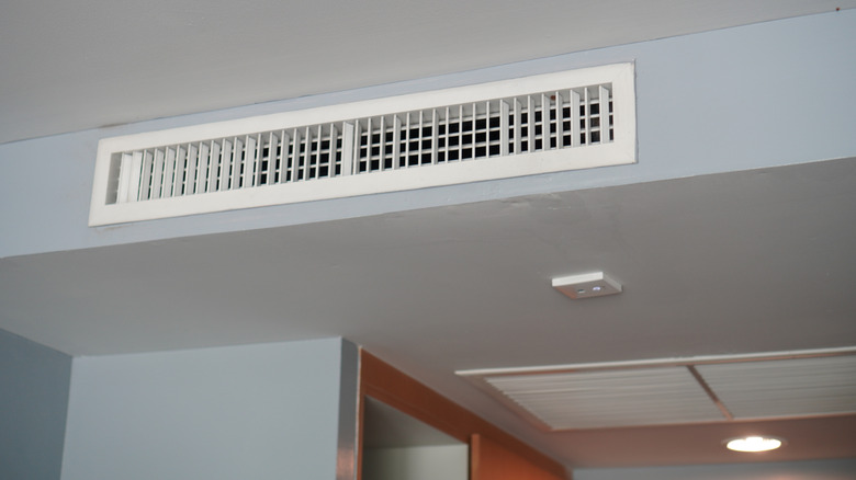 A long air vent in a home