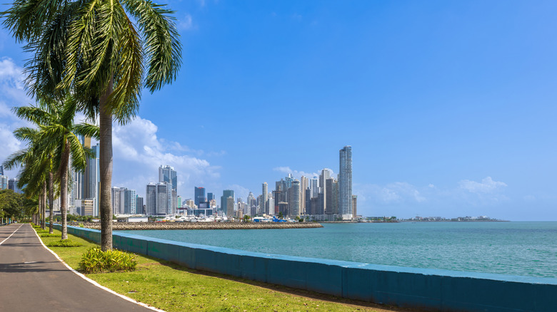 Panoramic view of skyline of Panama City