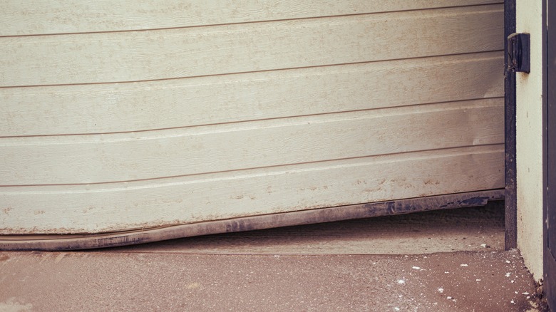 Picture of broken garage door