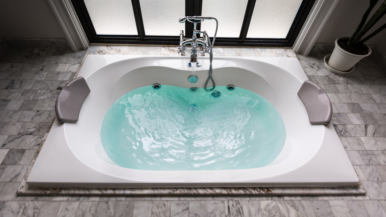 jacuzzi bathtub filled with water