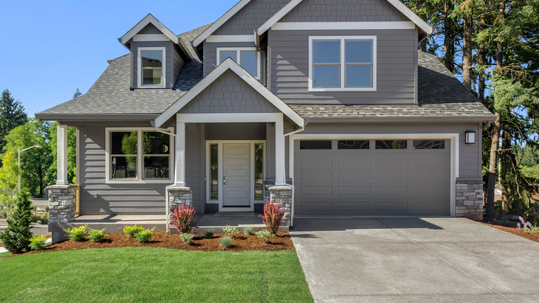 Home with attached garage