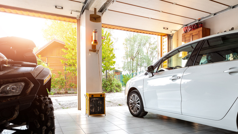 Two Cars in a Garage