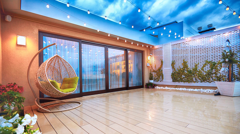 patio area with sliding door