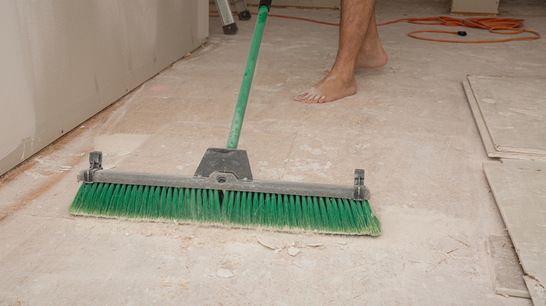 cleaning a subfloor