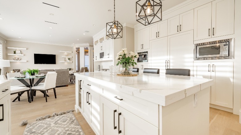 Modern kitchen marble countertops 