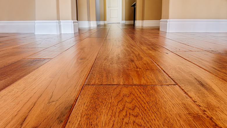 newly installed refinished hardwood floor