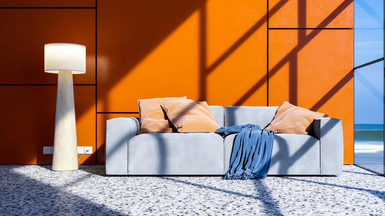 terrazzo flooring in a room