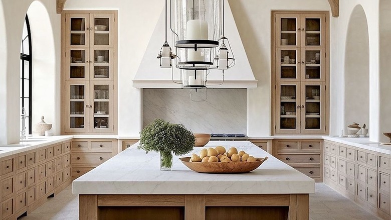 Limestone kitchen countertop
