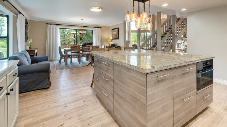 white oak floor in kitchen