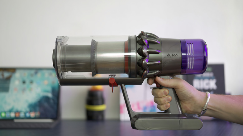 side view of Dyson vacuum