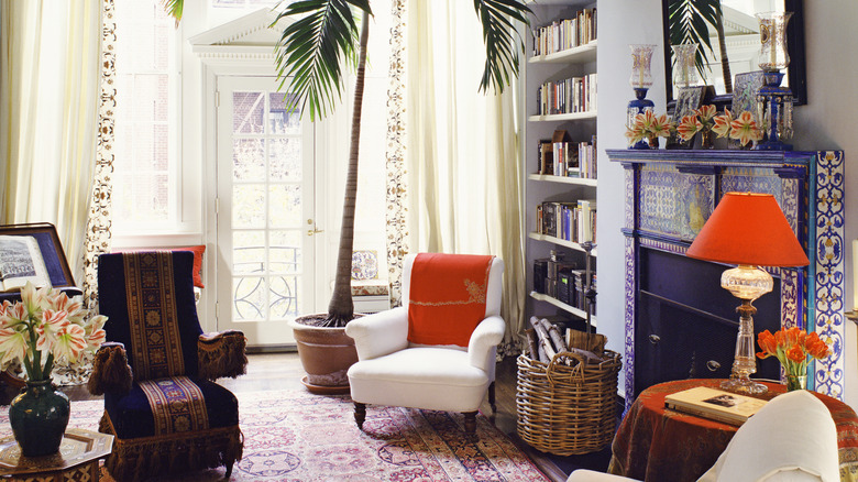 Room with various pieces of vintage furniture