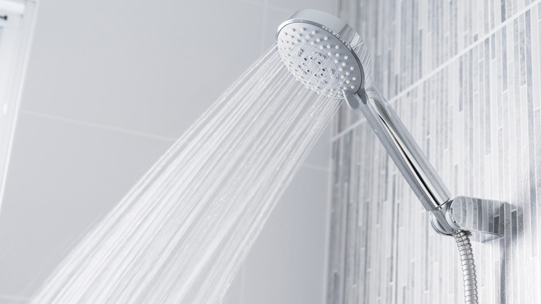 Shower head running water