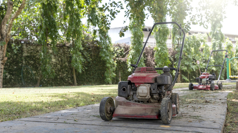 A lawn mower at the end of its lifespan
