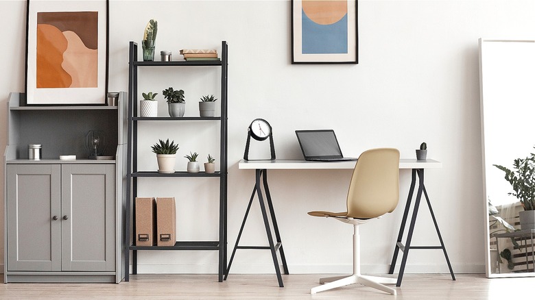 office with white desk