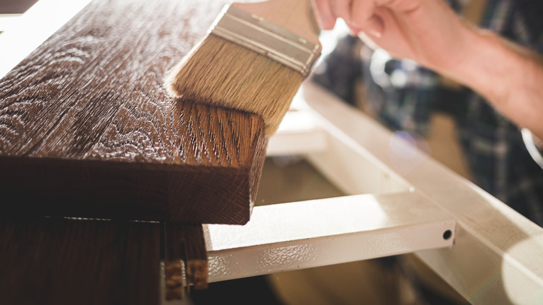 staining wood a dark shade