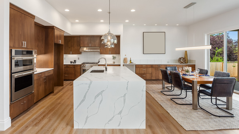 Kitchen with area rug