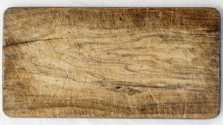 bleached used cutting board