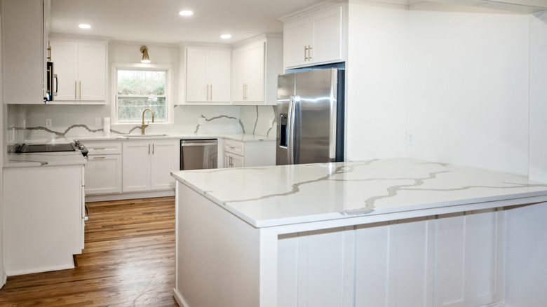 quartz countertops in modern kitchen