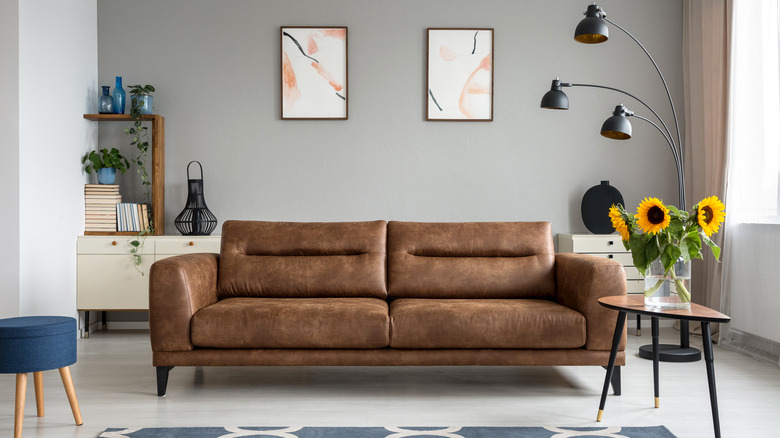 leather sofa