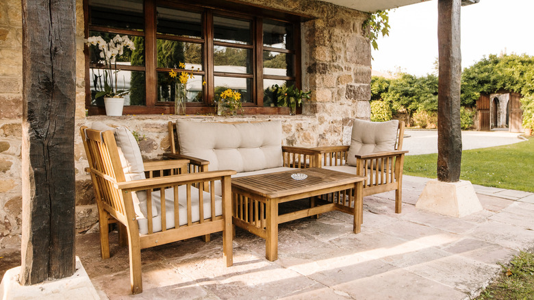 nice wooden patio furniture 