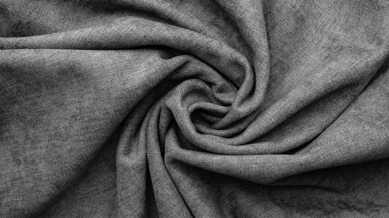 Gray insulated fabric for curtains