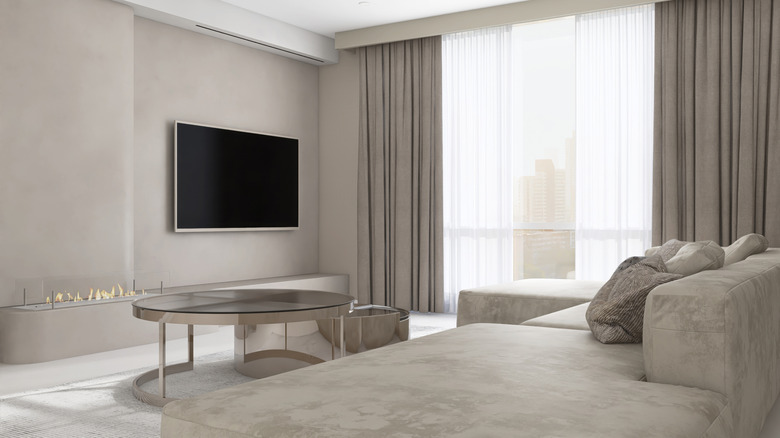 sheer curtains in living room