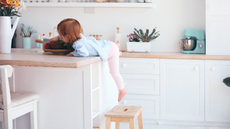 Step stools are useful in kitchens