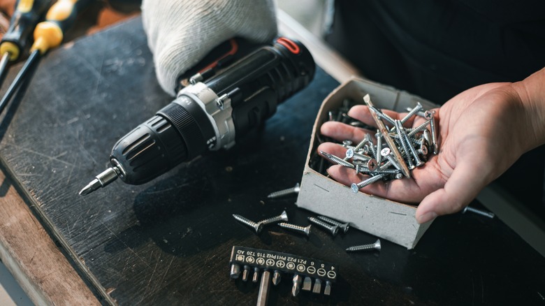 drill and screws