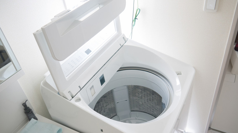 empty top-loading washing machine