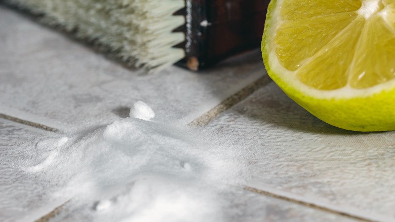 Lemon and baking soda tiles
