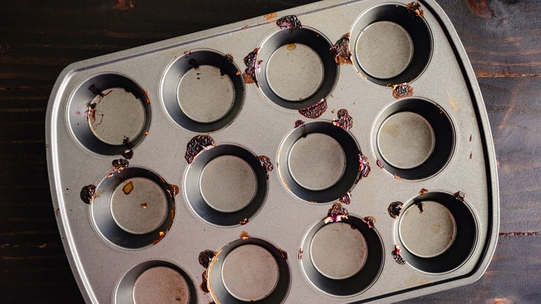 dirty muffin tin