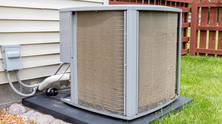 Dirty air conditioner condenser coils